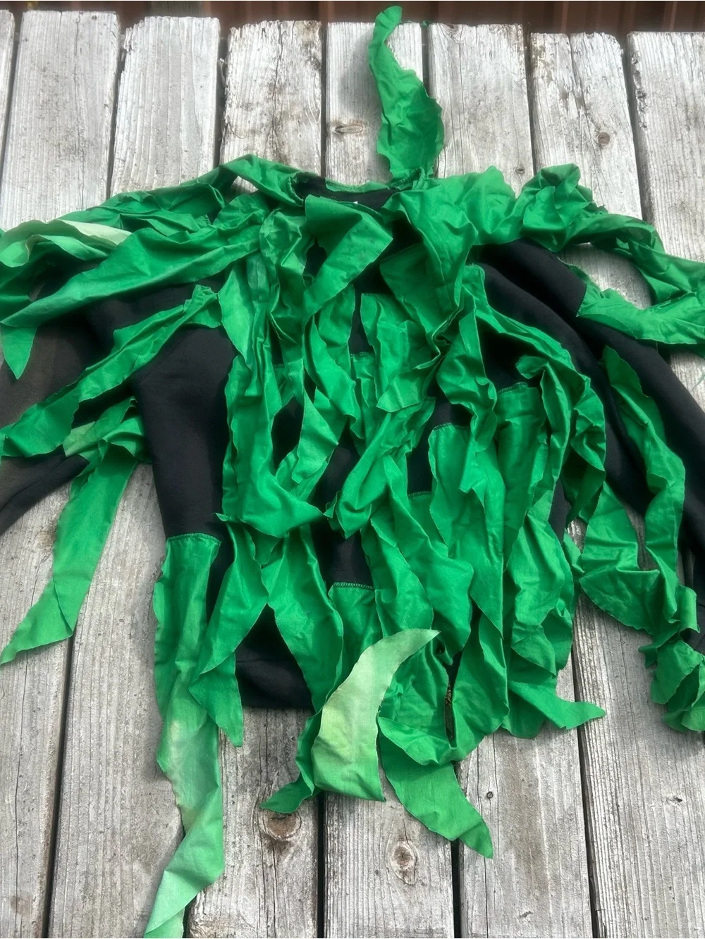 Tree Leaf Vine Costume Sweatshirt Stage Theater Props Moss Forest Womens L